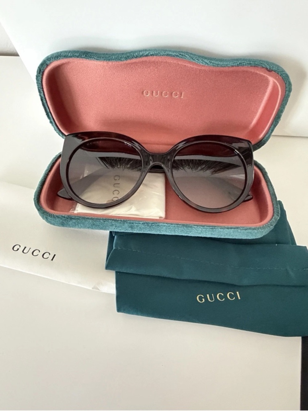 Gucci GG0325S 002 Oversized Square Sunglasses Brown NWT - Picture 11 of 11